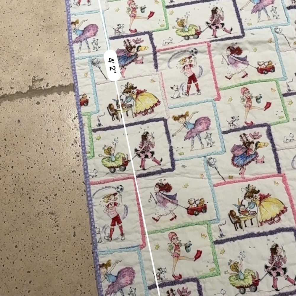 Vintage Jack Dempsey Fabric Colorful  Print Handmade Quilt “Personalized”